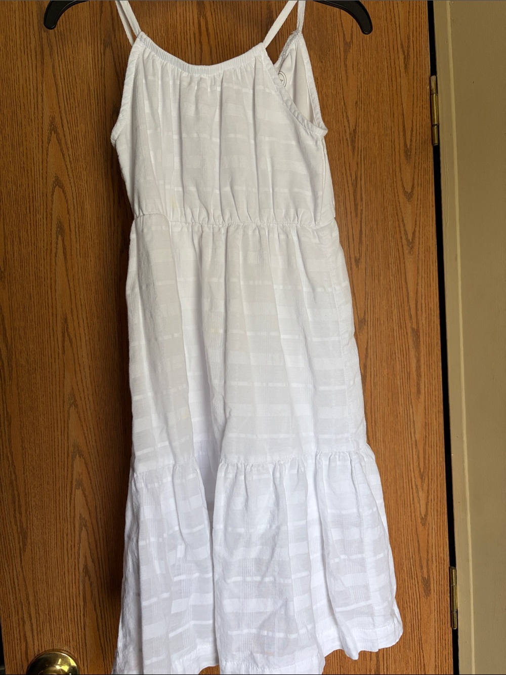 wonder nation White Tiered Spaghetti-Strap Sundress